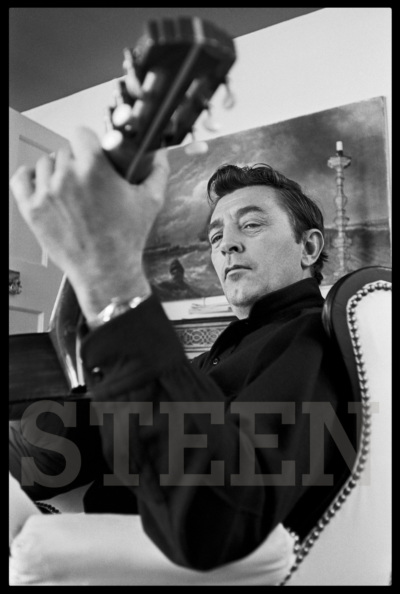 A fine art colour photograph of American Actor Robert Mitchum by British Photographer David Steen. Exclusive limited edition fine art photographic prints.