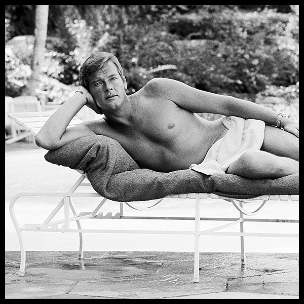 an exclusive limited edition photograph of the british actor sir roger moore by celebrity photographer david steen