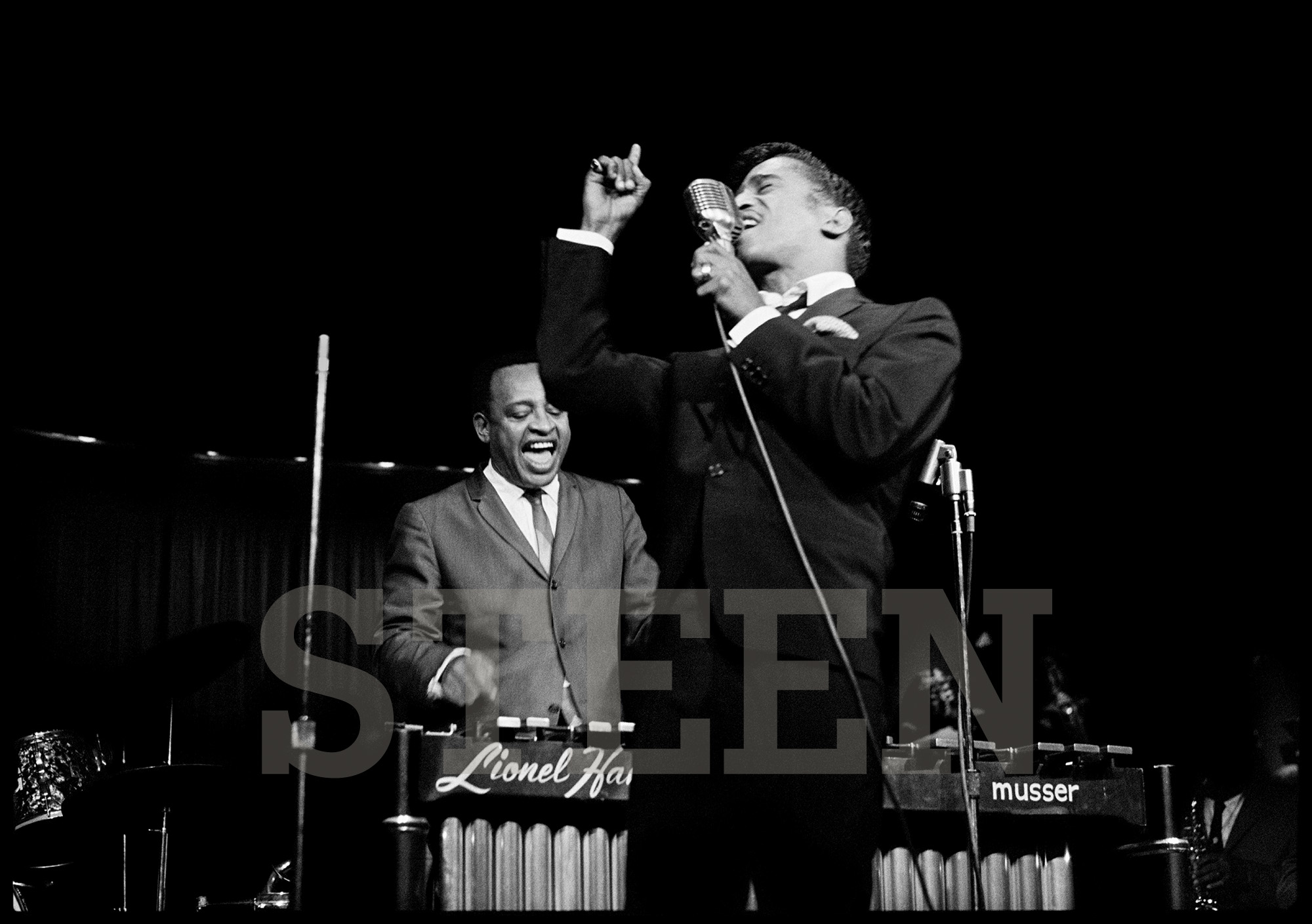 an exclusive limited edition photograph of sammy davis jr and lionel hampton in las vegas by british photographer david steen